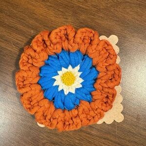 Handmade Crochet Flower pin